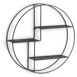 Zeller Wandregal 55 x 12 x 55 cm Schwarz
