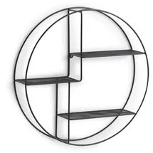Zeller Wandregal 55 x 12 x 55 cm Schwarz