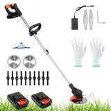 Tolletour Akku-rasentrimmer, Rasenkantenschneider (inkl. 2x 1.5ah Akkus Und Ladegerät), 2-in-1 Funktion Rasentrimmer, 18.000 U/min, 24v