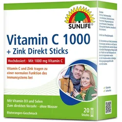 Sunlife Vitamin C 1000 + Zink Direkt Sticks