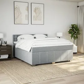 vidaXL Boxspringbett 180 x 200 cm Hellgrau