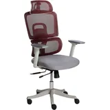 Beliani ALLY Stoff Dunkelrot