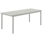 Muuto Linear Gartentisch 200 x 75 x 73 cm grau