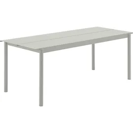 Muuto Linear Gartentisch 200 x 75 x 73 cm grau