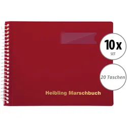 Helbling BMR20 Marschbuch rot 20 Taschen 10x Set