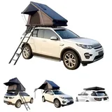 TZIpower Dachzelt Autodachzelt Aluminium Hardcase Dachzelt Auto Camping LED Dachträger, Personen: 3 (1 tlg) grau