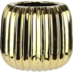 Dekovase I.GE.A. "Vase aus Keramik", gold, B:13cm H:11cm, Keramik, Vasen, Dekovase Blumenvase Modern für Tischdeko Tischvase Deko Trockenblume
