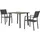 Dehner Montpellier Stapelsessel 55,5 x 55,5 x 88 cm dunkelgrau/braun