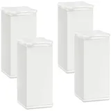 SO-TECH® Möbelfuß QUEBEC weiß, höhenverstellbare Möbelbeine aus Aluminium, (4-St), Höhe 100 mm (10 mm) 40 x 40 mm, passend für feststehende Möbel weiß 4 cm x 10 cm x 4 cm