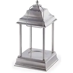 CARRIAGE Laterne Kerzenwärmer brushed nickel (silber Metall)