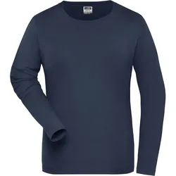 Damen Bio Stretch Langarmshirt "JN1803" UV-Schutz - S - navy