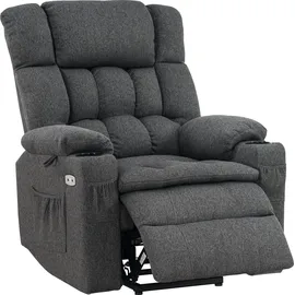 MCombo Fernsehsessel Stoff 86 x 112 x 100 cm grau