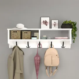 [en.casa] Wandgarderobe Åstorp 120 x 22 x 37 cm Weiß
