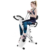 Dskeuzeew BIGZZIA Heimtrainer 4-in-1 Heimtrainer mit 8 Stufen verstellbarem Magnetwiderstand, und LCD-Display, Handpulssensoren