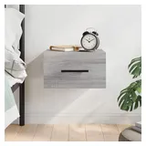 vidaXL Wand-Nachttisch Grau Sonoma 35x35x20 cm