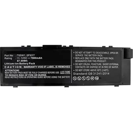 CoreParts Laptop Battery for DELL (7900 mAh), Notebook Akku, Schwarz