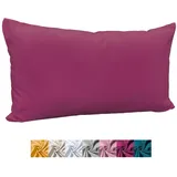 heimtexland ® Deko Kissenhülle Baumwolle Kissen Bezug Natur Dekokissen Typ849 Beere 30x50 cm