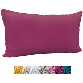 heimtexland ® Deko Kissenhülle Baumwolle Kissen Bezug Natur Dekokissen Typ849 Beere 30x50 cm