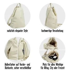 CASPAR Modell No.782 2in1 Leder Schultertasche Roségold/Rosa