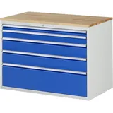 Rau Schubladenschrank Buche-Top und 5 x Schubl.-XXL 1x60 1x90 2x150 1x270mm