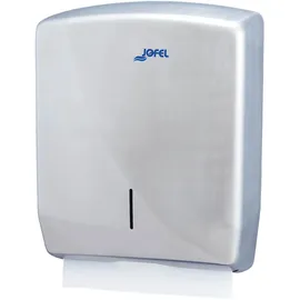 Jofel - Handpapierspender, Gesichtshandtuchspender, Handtuchspender, Tisch- oder Wandmontage, robustes Edelstahlgehäuse, Futura AH25000, Edelstahl, satiniert.