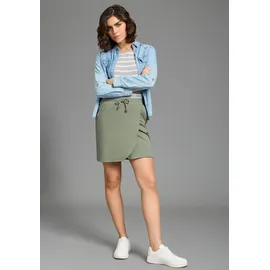 KangaROOS Jerseyrock Damen Wickeloptik Khaki 48