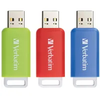 Verbatim USB-2.0-Stick Databar 3er Pack (16GB, 32GB & 64GB)