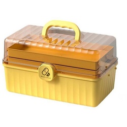 FIDDY Medizinschrank Aufbewahrungsbox für Heimmedizin, Haushalt, kleines Erste-Hilfe-Set (Medikamentenbox, Aufbewahrungsbox, medizinisches Set, 1-St) gelb