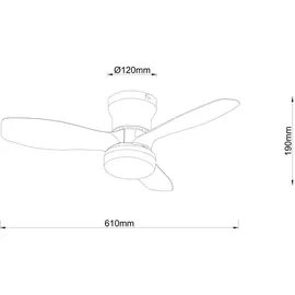 GLOBO Deckenventilator 1-flg. Ø 61 cm schwarz