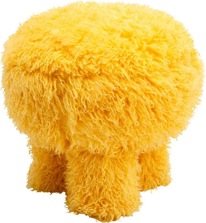 KARE DESIGN Hocker Plushy 71128 Fell Gelb