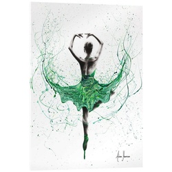 Posterlounge Acrylglasbild Ashvin Harrison, Balletttänzerin in Smaragd, Malerei grün 20 cm x 30 cm