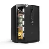 Extralink Lock Star XP-70 Elektronischer Safe mit Code und Fingerabdruck Tresor - Schwarz