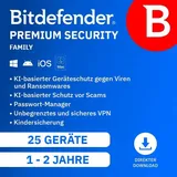BitDefender Premium Security Family 2026 ESD 25 Geräte 2 Jahre DE Win
