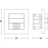 Steinel IR 180° KNX Infrarot-Bewegungsmelder, Unterputz, weiß 058463