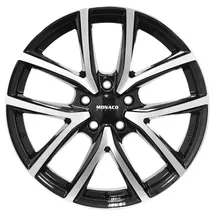 Monaco CL2 Black Glossy Polished Alufelge 18 Zoll ET50 5x112 ML70.1