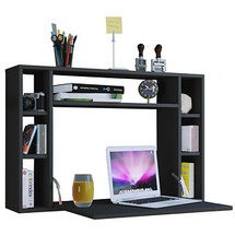 VCM my office Wandila Wandschreibtisch schwarz rechteckig, hängend schwarz 90,0 x 20,0/67,0 cm