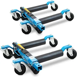 BITUXX Wagenheber Stahl blau 2 Rangierhilfen