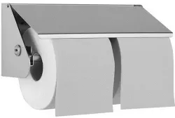 Wagner EWAR Doppel-Toilettenpapierhalter WP 149 764 210 , matt geschliffene Optik