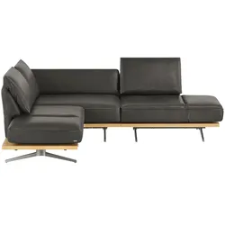 KOINOR Ecksofa  Phoenix , schwarz , Maße (cm): B: 253 H: 87 T: 209