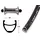 Bikeparts Bike-Parts Laufrad|Vorderrad 26x1.75 Zoll TX 500 silber Schnellspanner 36-Loch Airline 1 schwarz Nirosta-Speichen