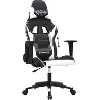 VidaXL Gaming-Stuhl Schwarz und Weiß