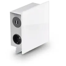 naber gmbh Mira Quad Glas USB 2 St. Weiß