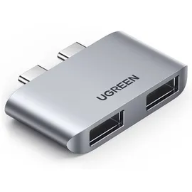 UGREEN CM413, 2x USB-C bei 2x USB 3.0 (grau)