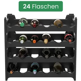 ARTECSIS Weinregal 24 Flaschen Schwarz