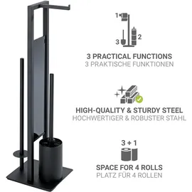 Wenko WC-Garnitur Mod. Rivalta, Schwarz