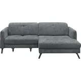 Set One by Musterring Ecksofa "SO 4400 V", grau (graphite), B:259cm H:84cm T:167cm, 100% Polyester, SET ONE BY MUSTERRING, Sofas, Ecksofa, wahlweise mit motorischer Bettfunktion & Kopfverstellung, Fuß schwarz
