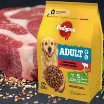 PEDIGREE Adult Trockenfutter Rind und Gemüse 3 x 2,6 kg