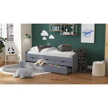 Interlink Inter Link Funktionsbett Lena 90 x 200 cm Holz Grau