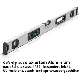 STAHLWERK Digitale Wasserwaage DW-800 ST Silberfarben 800 mm
