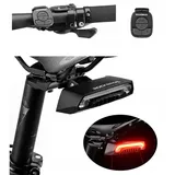 ROCKBROS LKWD-R1 Fahrrad-Rücklicht Laser Fernbedienung + Micro USB - USB-A Kabel Schwarz